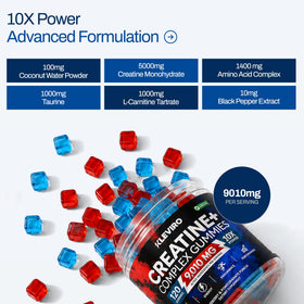 KLEVIRO Gummies de Créatine Monohydrate sur une table