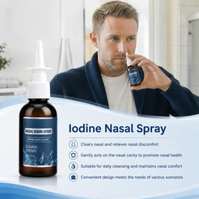 KLIFE Spray Nasal Iode, flacon avec bouchon ouvert