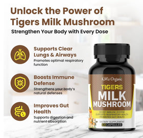KM's Organic Champignon Lait de Tigre 90 capsules végétaliennes