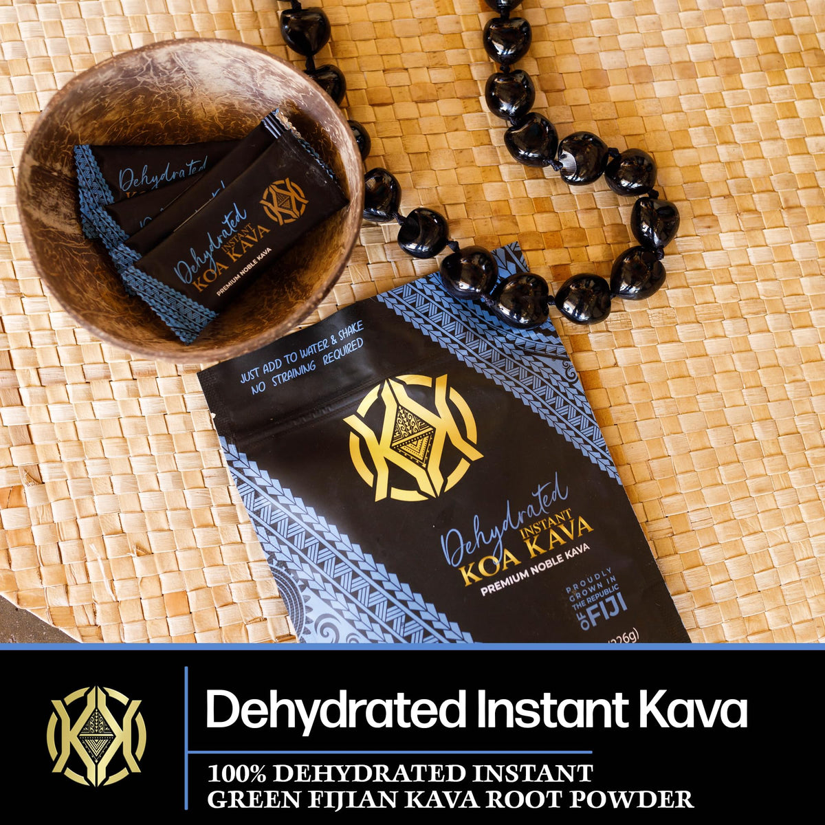 Koa Kava Kava Déshydraté Instantané 449g - préparation dans un verre