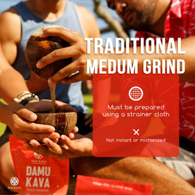 Koa Kava Poudre Damu Kava 1kg avec des racines de kava