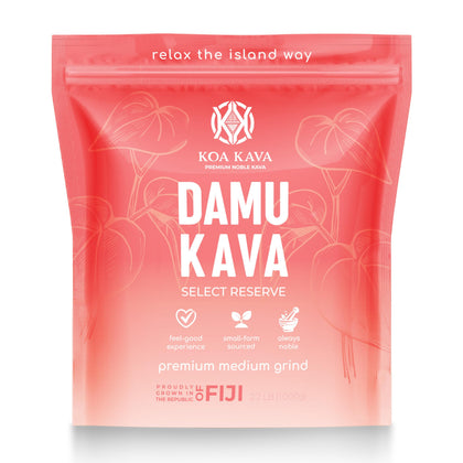 Koa Kava Poudre Damu Kava 1kg vue avant avec étiquette