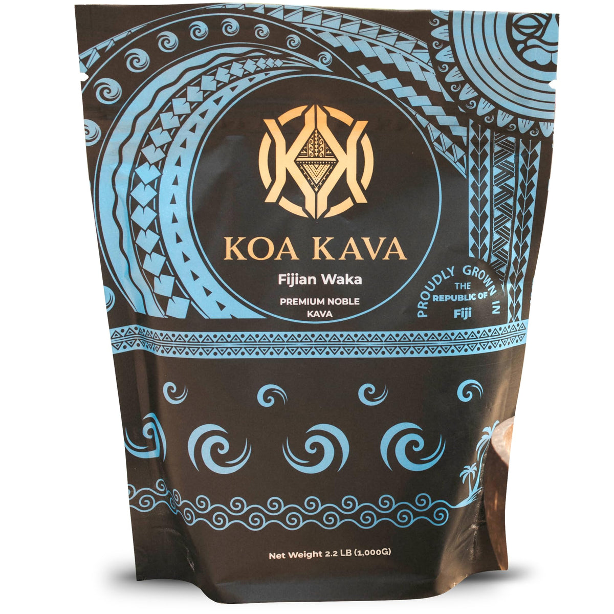 Koa Kava Poudre de Kava Loa Waka 1 KG, emballage avant