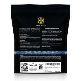 Koa Kava Poudre de Kava Loa Waka 1 KG, étiquette avec informations