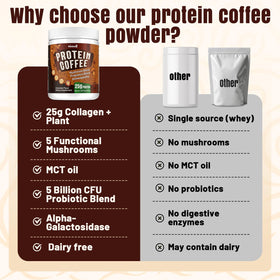 Koeleuok Poudre de Café Protéiné Mocha Froid avec des champignons fonctionnels