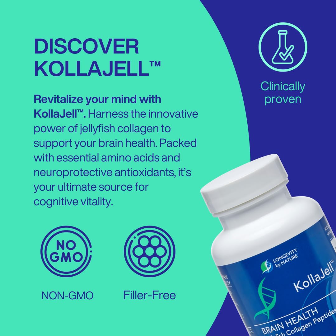 KollaJell compléments cérébraux avec détails des ingrédients sur l'étiquette