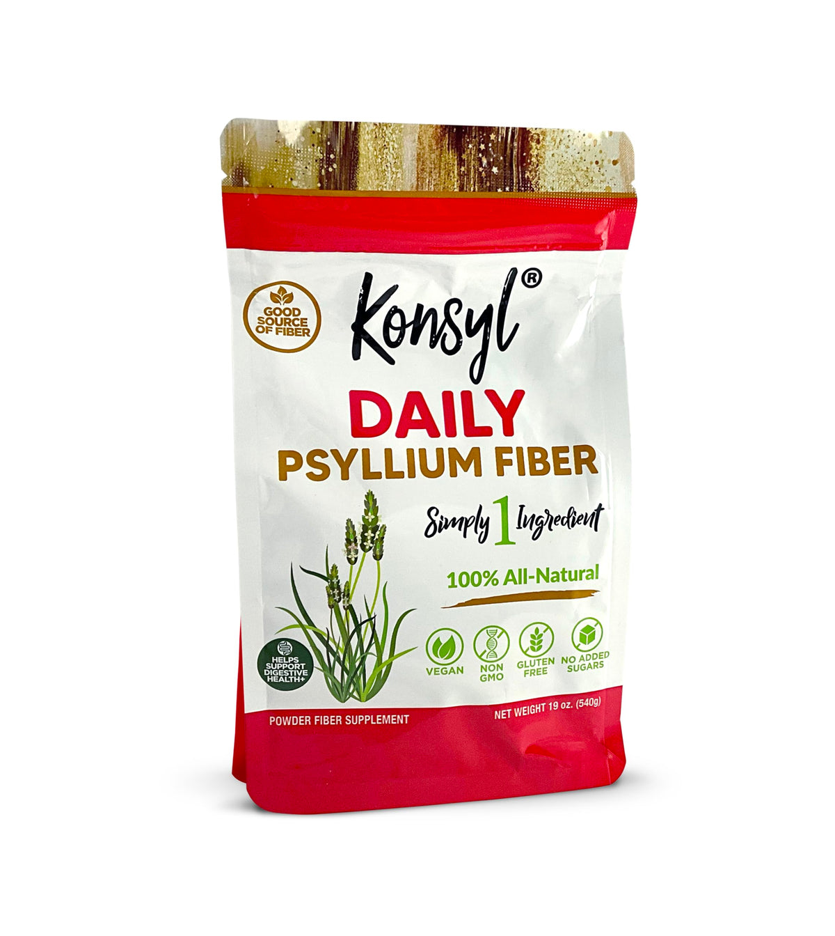 Konsyl Poudre de Psyllium 549g vue avant du paquet