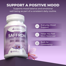 KORELLA Complément Alimentaire Safran 88,5 mg avec des ingrédients naturels