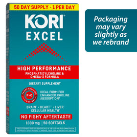 Kori Krill Excel 1000 mg Omega-3s gélules ouvertes