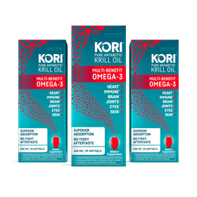 Kori Krill Huile Omega-3 400mg 90 capsules - vue de face