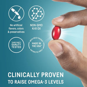 Kori Krill Huile Omega-3 400mg - capsules sur une table
