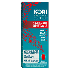 Kori Krill Huile Omega-3 400mg gélules en boîte