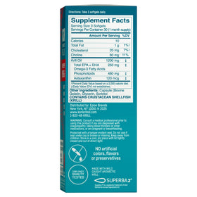Kori Krill Huile Omega-3 400mg gélules ouvertes