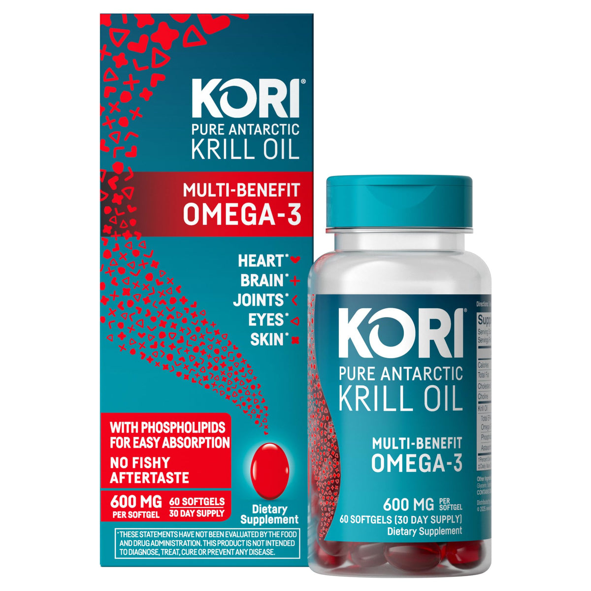 Kori Krill Omega-3 600 mg gélules ouvertes
