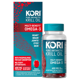 Kori Krill Omega-3 600 mg gélules ouvertes