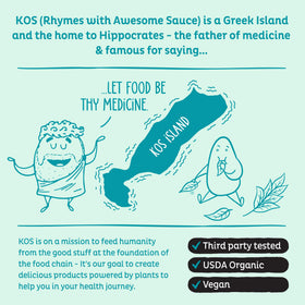 KOS Poudre de Spiruline Bio 475g en gros plan sur la texture