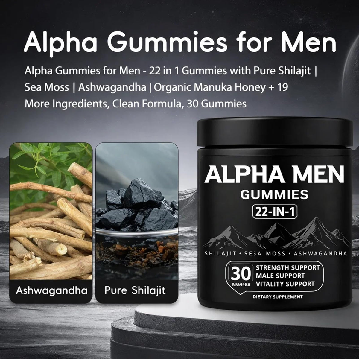 KOVGOCY Alpha Gummies pour Hommes, ingédients naturels à l'intérieur