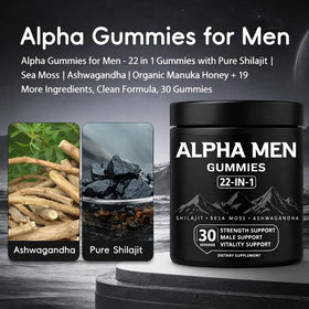 KOVGOCY Alpha Gummies pour Hommes, ingédients naturels à l'intérieur