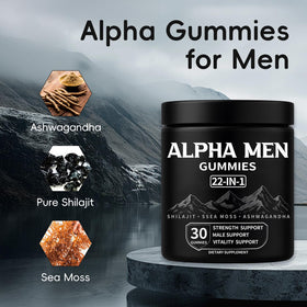 KOVGOCY Alpha Gummies pour Hommes, présentation sur fond neutre