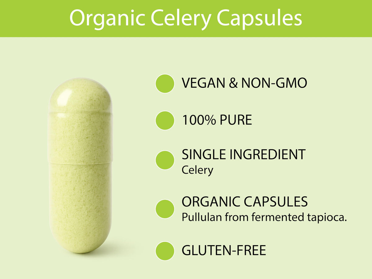 KOYAH Capsules de Céleri Bio, étiquette du produit