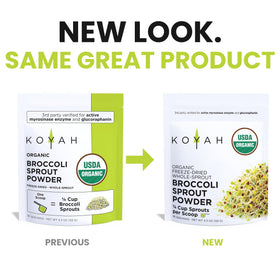 KOYAH Poudre de Germes de Brocoli Bio 132g emballage et contenu
