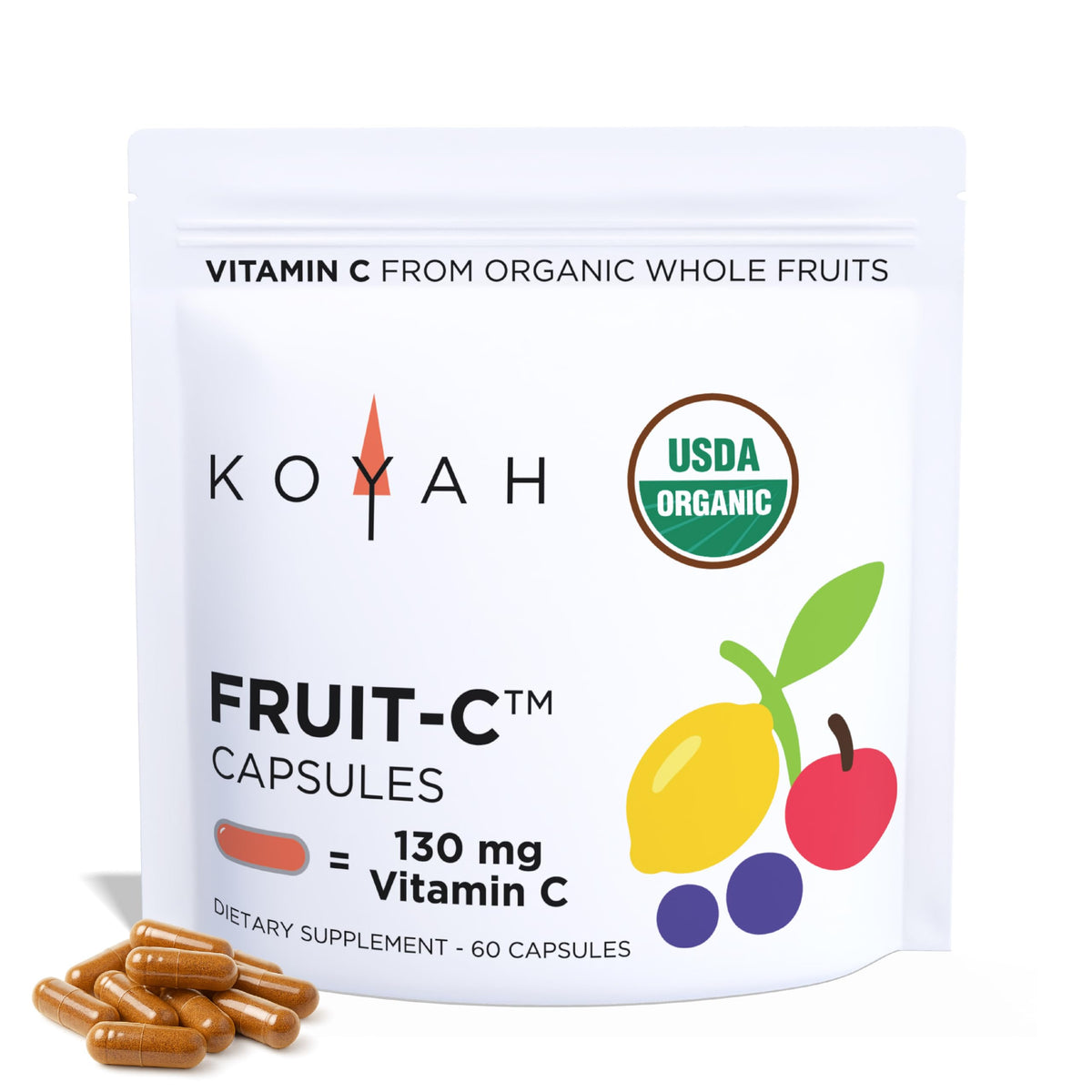 KOYAH Vitamine C 130 mg 60 capsules bio en sachet refermable