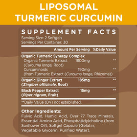 Kraftvoll Complément Alimentaire Curcuma Liposomal 2200 mg - dosage recommandé