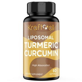 Kraftvoll Complément Alimentaire Curcuma Liposomal 2200 mg - emballage avant
