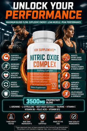 KRK SUPPLEMENTS Complexe d'Oxyde Nitrique en situation de prise