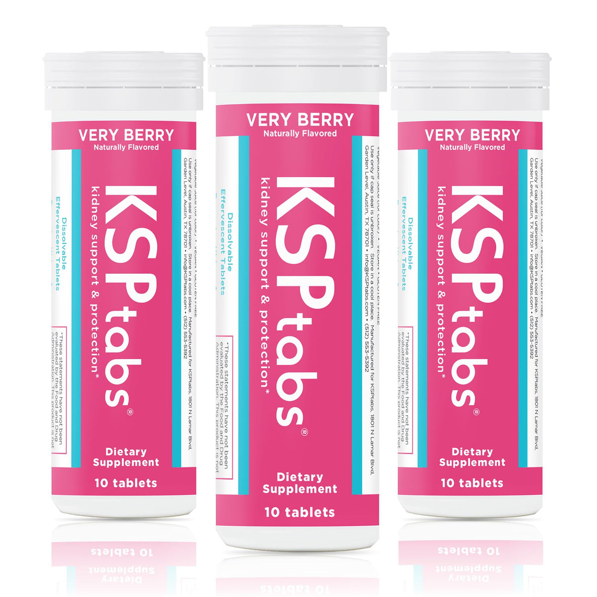 KSPtabs comprimés effervescents vue de face dans leur emballage