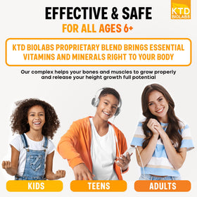 KTD BIOLABS Compléments Alimentaires pour enfants sur fond blanc