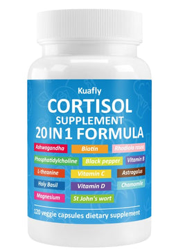 KUAFLY Compléments Alimentaires Cortisol 120 Capsules vue de face