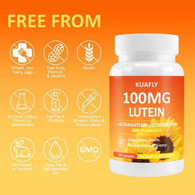 KUAFLY Compléments Alimentaires Luteine et Zeaxanthine 50MG, présentation des capsules