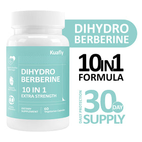 KUAFLY Dihydroberbérine HCl 750mg capsules ouvertes montrant le contenu