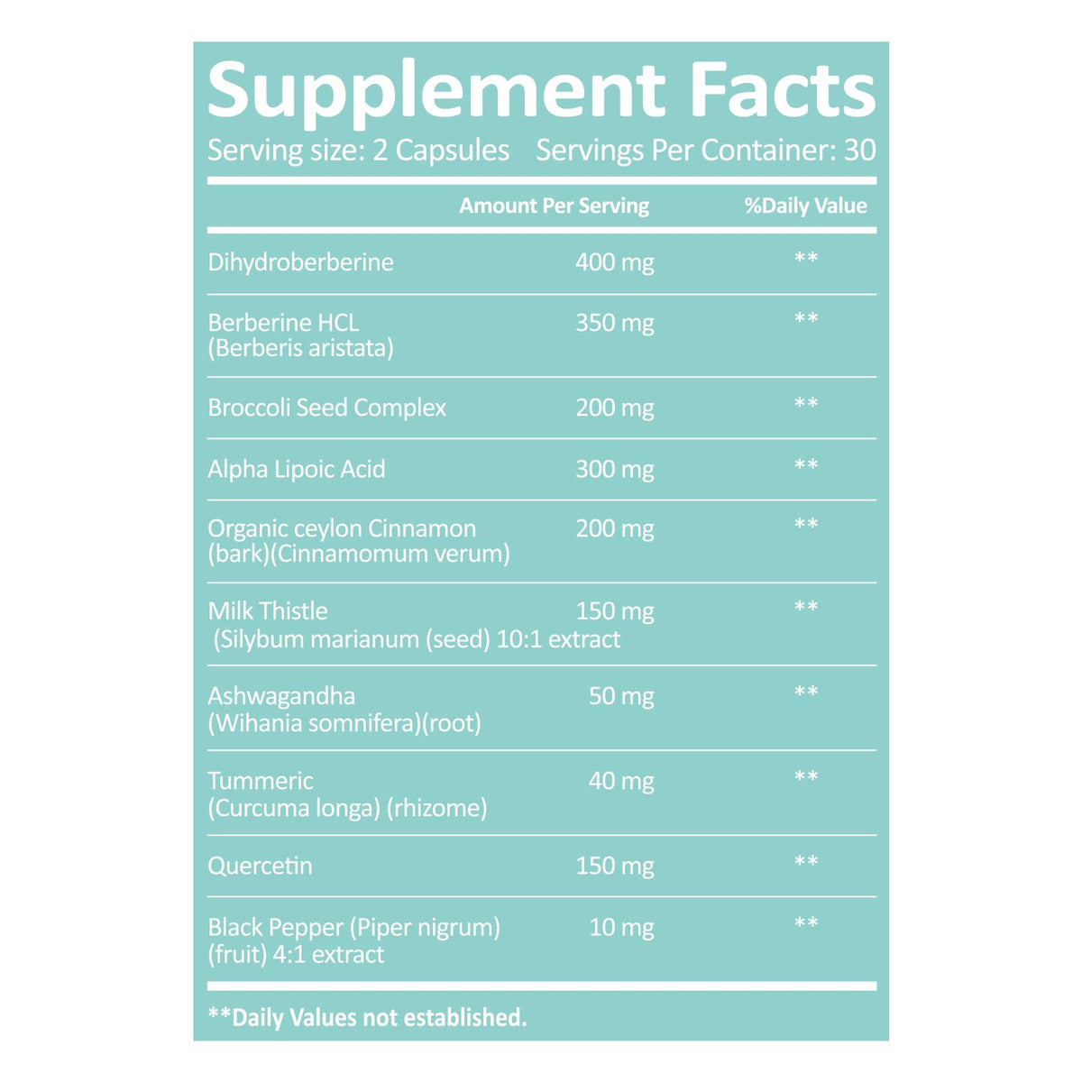 KUAFLY Dihydroberbérine HCl 750mg capsules sur fond blanc