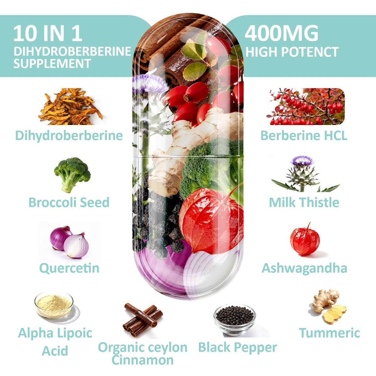 KUAFLY Dihydroberbérine HCl 750mg capsules vue de côté