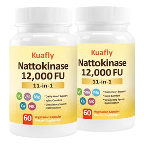 KUAFLY Nattokinase 12000 FU 600mg capsules front view