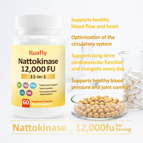 KUAFLY Nattokinase 12000 FU étiquette de dosage