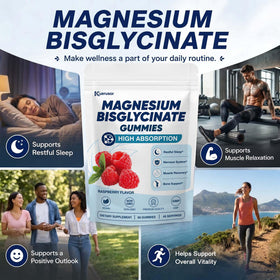 Kuerusor Gummies de Magnésium Bisglycinate 400mg, bouteille ouverte