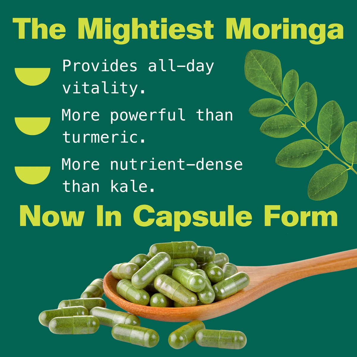 Kuli Kuli capsules de moringa bio dans un environnement naturel