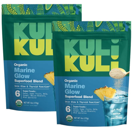 Kuli Kuli Marine Glow Poudre Superfood Bio 6 oz, vue de face