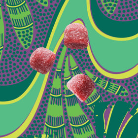 Kuli Kuli Super Gummies cacao cinnamon flavor on table