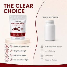 Kunnozz Astaxanthin, gélules dans un verre d'eau