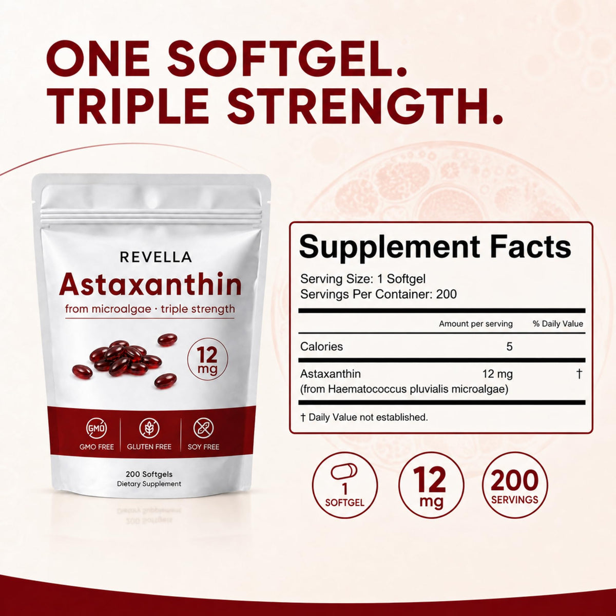 Kunnozz Astaxanthin, gélules en gros plan