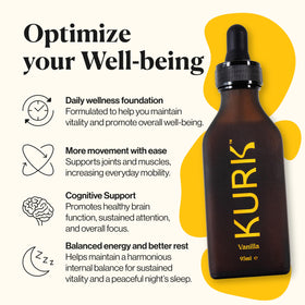 Kurk Curcuma Liquide 250g avec smoothie