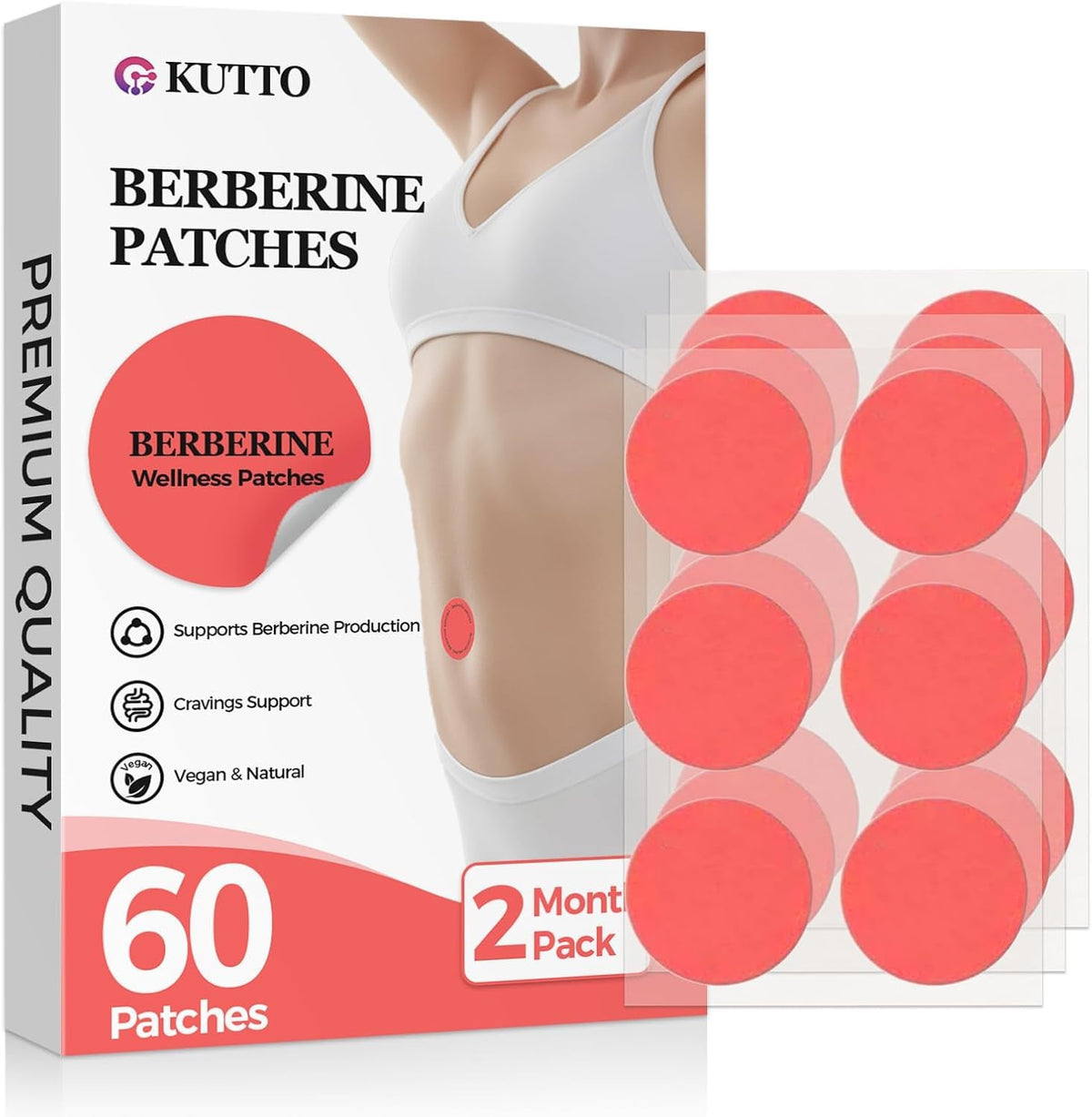 KUTTO Patches de Berbérine 60 unités en boîte