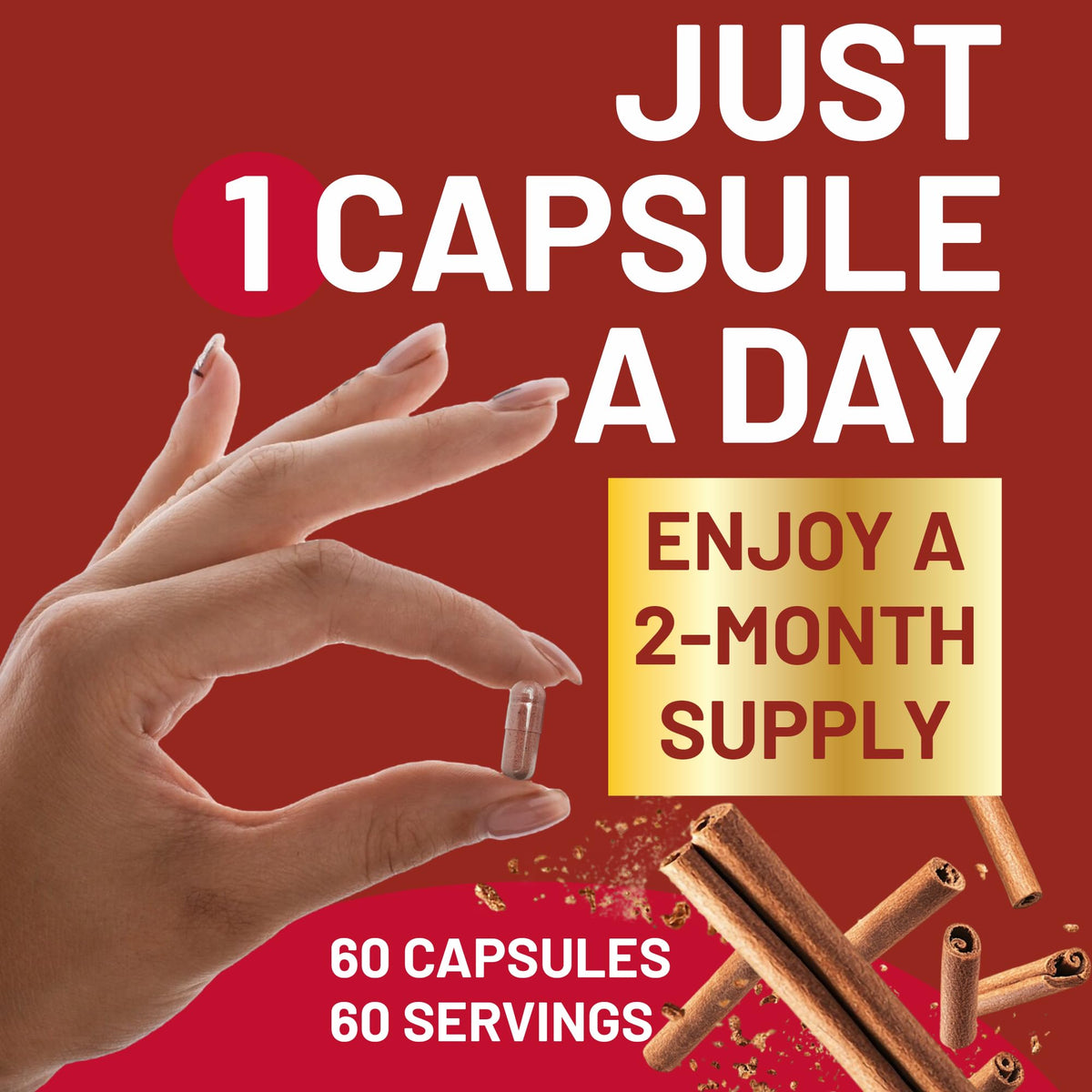 Kwala Nutrition cannelle de Ceylan 60 capsules avec étiquette visible