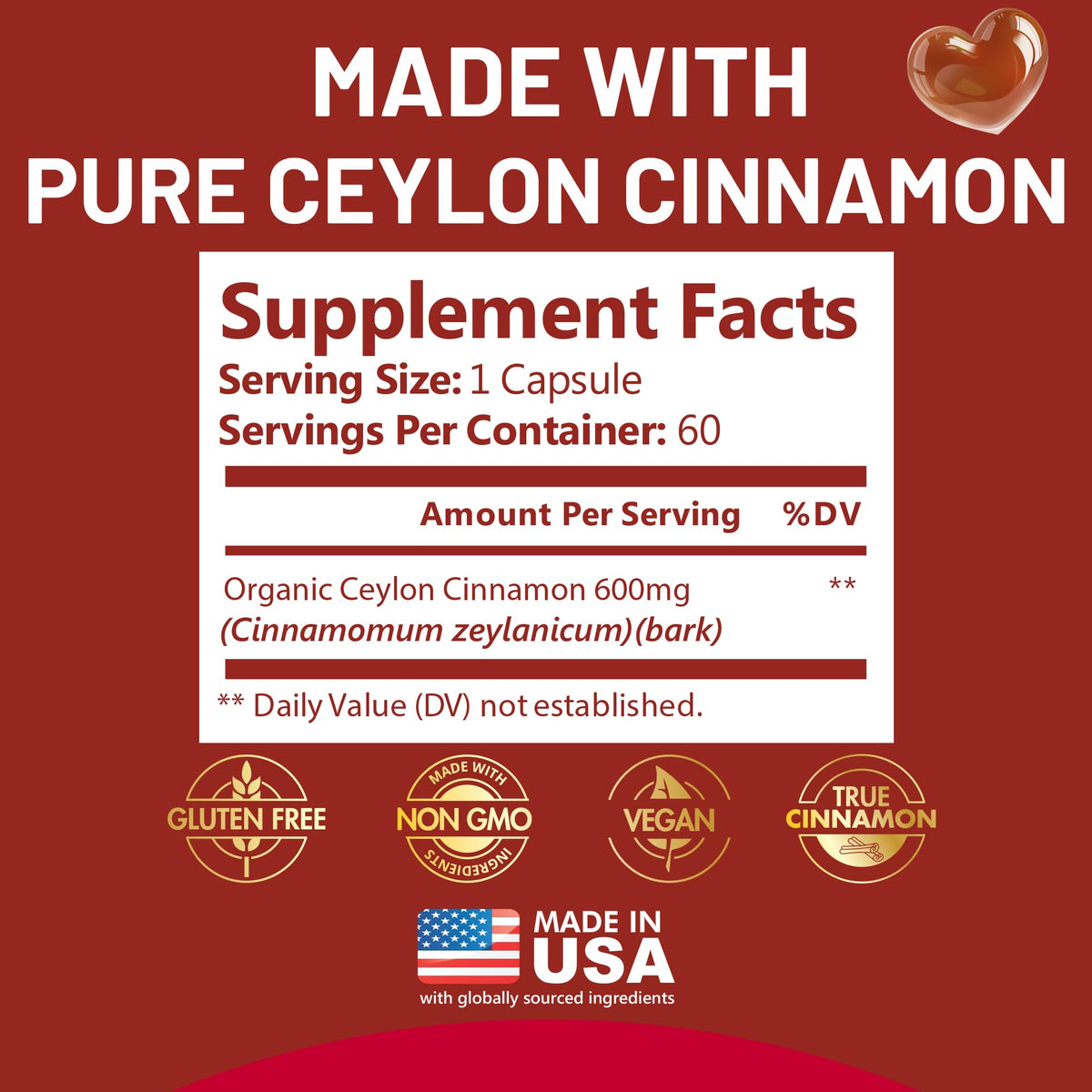 Kwala Nutrition complément alimentaire cannelle de Ceylan 60 capsules sur fond blanc