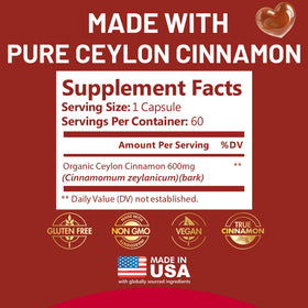 Kwala Nutrition complément alimentaire cannelle de Ceylan 60 capsules sur fond blanc