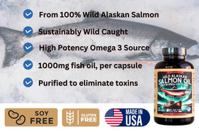 Kwee-Jack Fish Co. Huile de Saumon Sauvage Alaskan, étiquette avec ingrédients